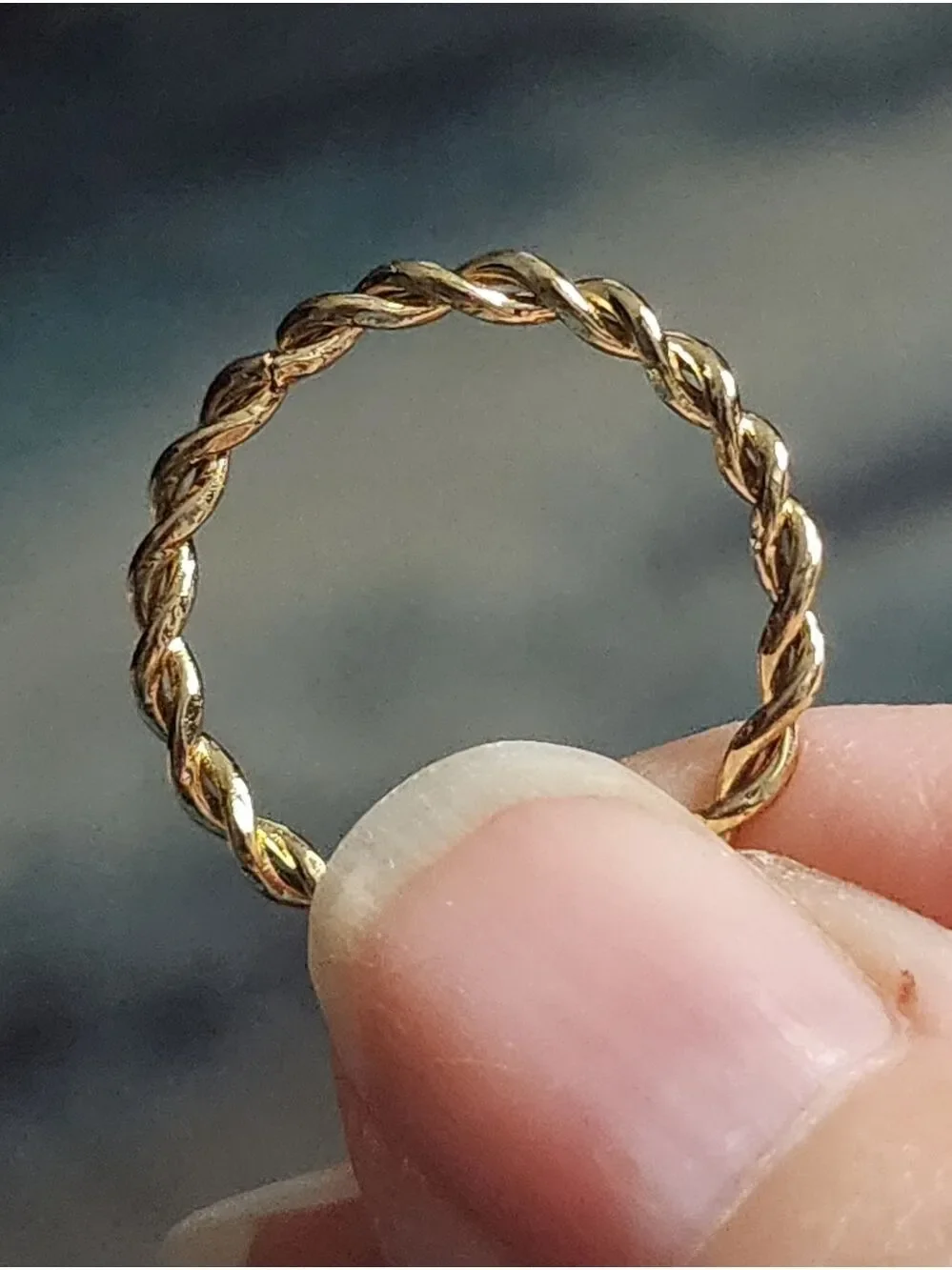 Goldtone Twisted Band Ring